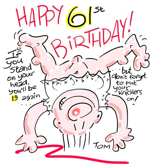 Upside-down birthday 61-19.