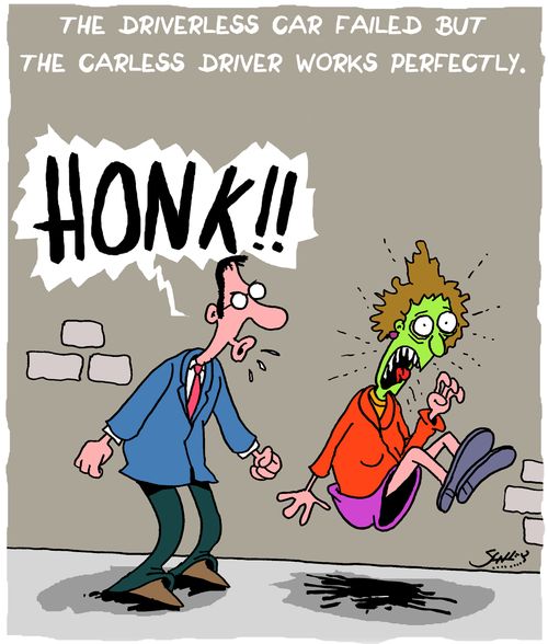 The Driverless Car Failed But the Carless Driver Works Perfectly.