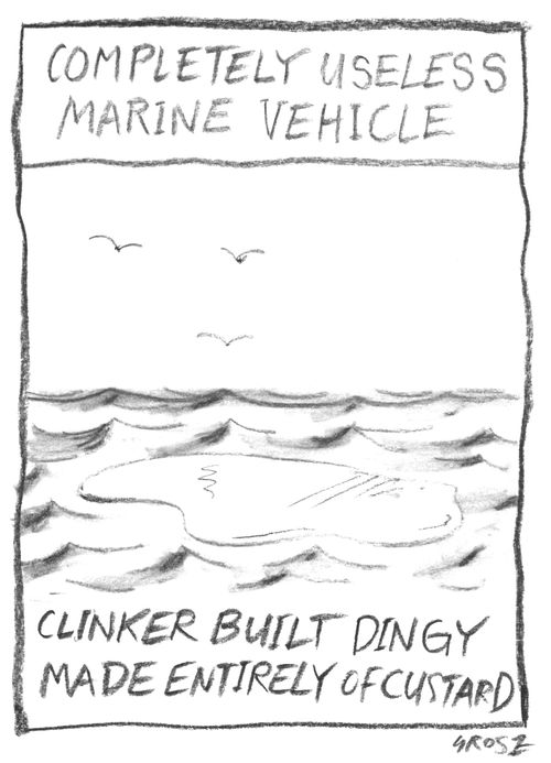 Clinker Built Dinghy Made Entirely of Custard