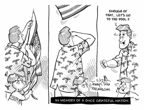 In memorial of a once grateful nation.