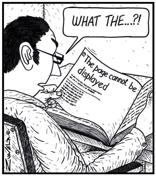 'What the...?!' ( The page cannot be displayed ) 