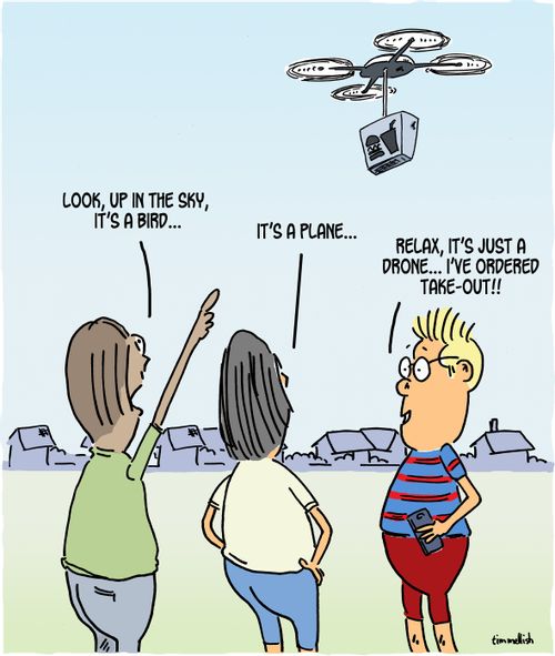 The take-out drone