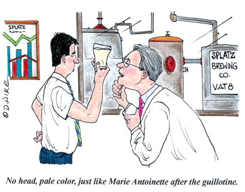 "No head, pale color, just like Marie Antoinette after the guillotine."