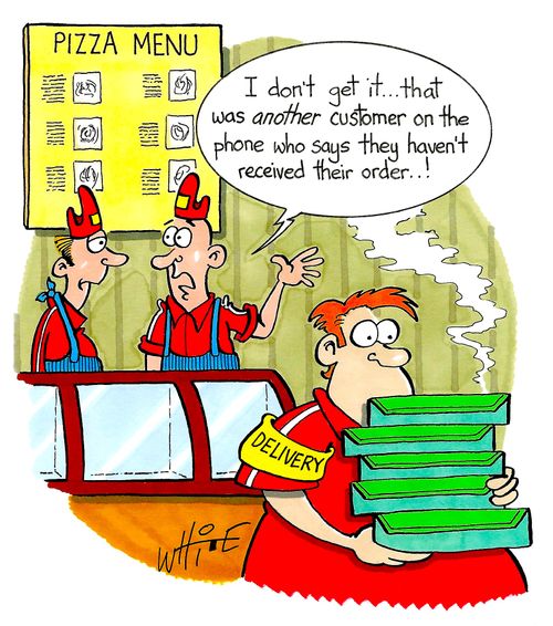 "I don't get it...that was another customer on the phone who says they haven't received their order...!"