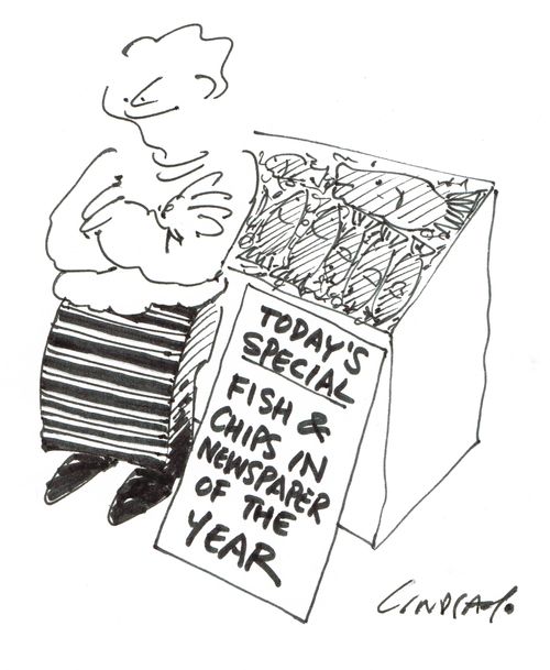 Fish & chips in newspaper of the year.