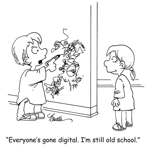 "Everyone's gone digital. I'm still old school."