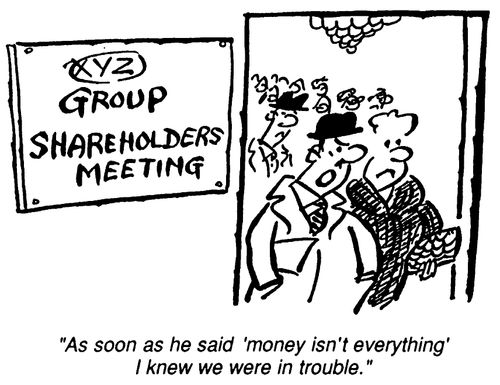 "When he said 'money isn't everything' I knew we were in trouble."