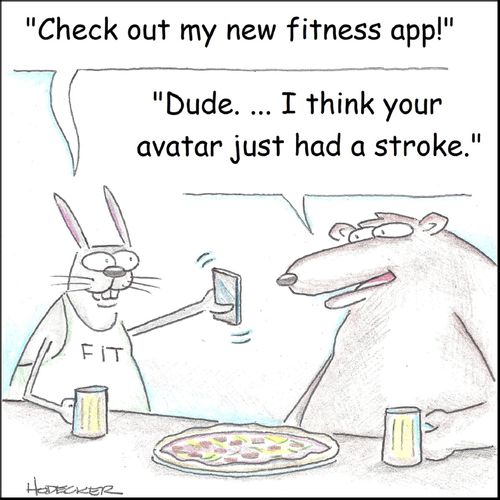 'Dude ... I think your avatar just had a stroke.'