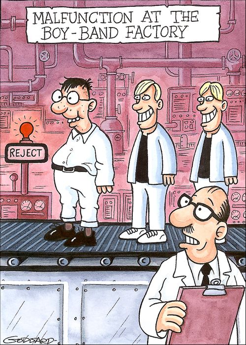Malfunction at the boy-band factory.