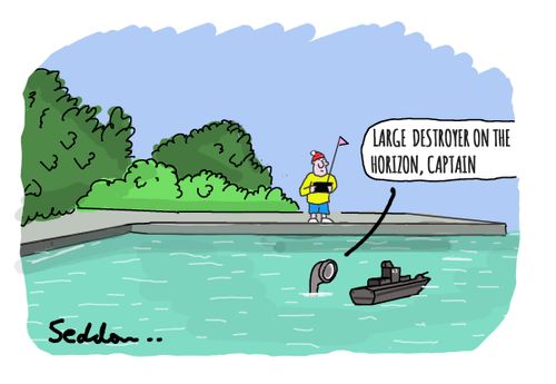 "Large destroyer on the horizon, captain."
