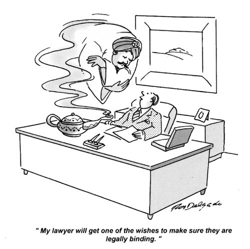 'My lawyer will get one of the wishes to make sure they are legally binding.'