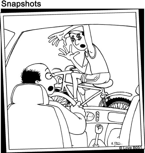 Bicycle accident.