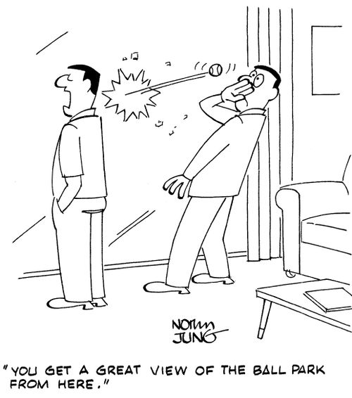 "You get a great view of the ball park from here."
