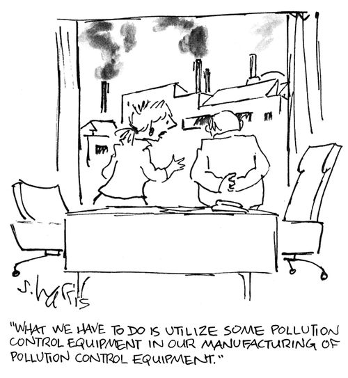 'What we have to do is utilize some pollution control equipment in our manufacturing of pollution control equipment.'