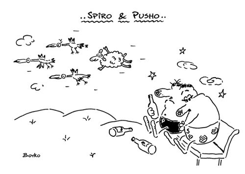 Spiro and Pusho have an alcohol induced hallucination.