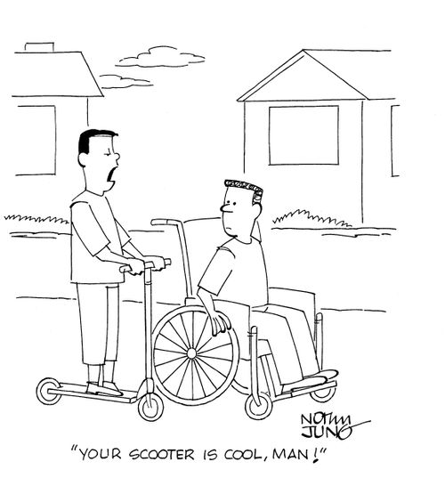'Your scooter is cool, man!'