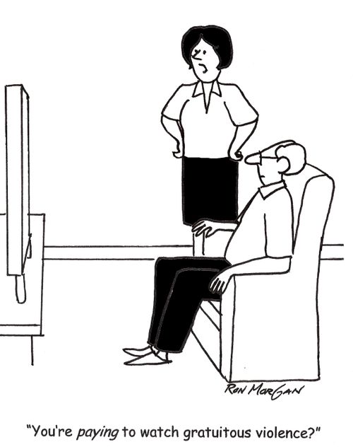 'You're paying to watch gratuitous violence?'
