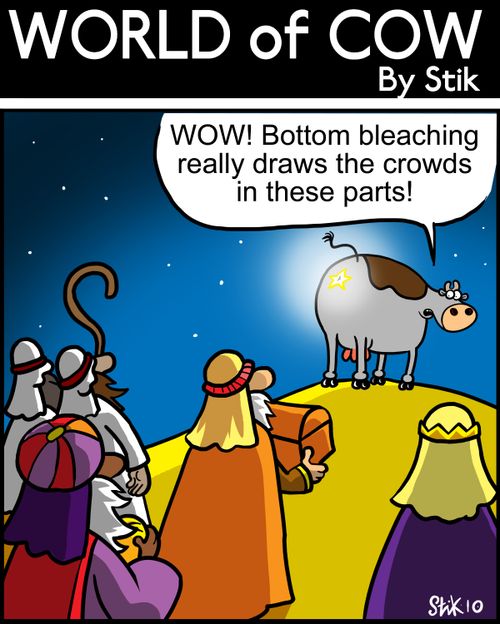 WOW! Bottom bleaching really draws the crowds in these parts!