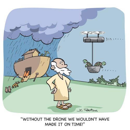"Without the drone we wouldn't have made it on time!" 