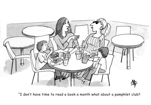 'I don't have time to read a book a month, what about a pamphlet club?'