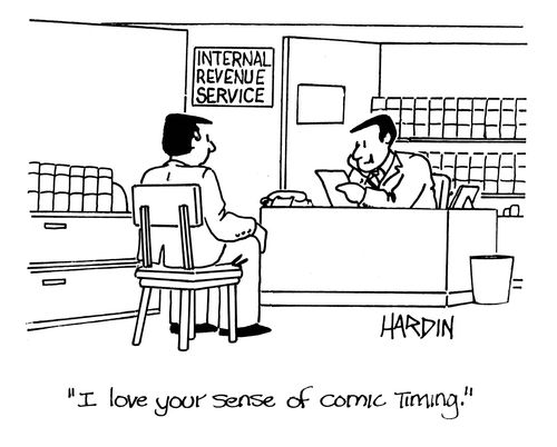 'I love your sense of comic timing.'