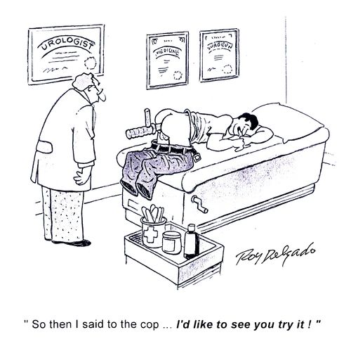 'So then I said to the cop...I'd like to see you try it!'