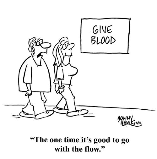 "The one time it's good to go with the flow."