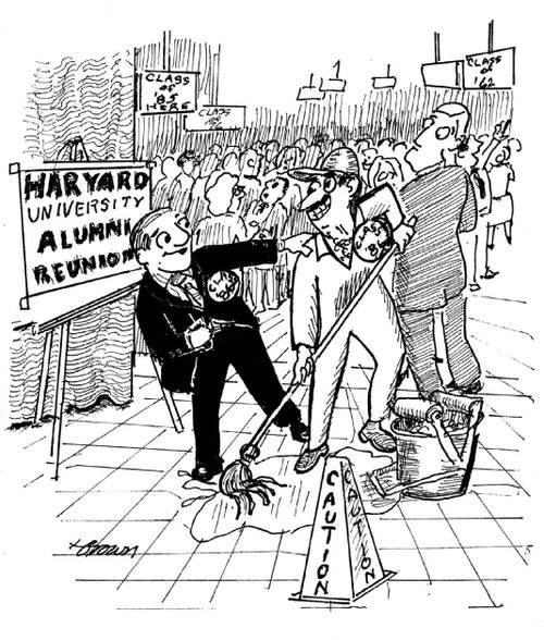 The Janitor at the Harvard University Alumni Reunion is one of the Gang.