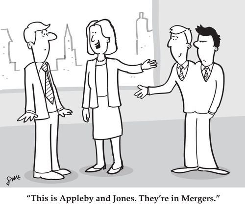 'This is Appleby and Jones. They're in Mergers.'