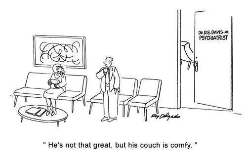 'He's not that great, but his couch is comfy.'