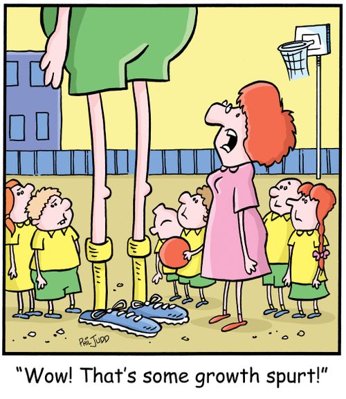 'Wow! That's some growth spurt!'