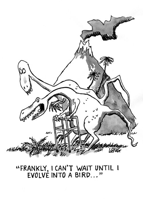 "Frankly, I can't wait until I evolve into a bird..."