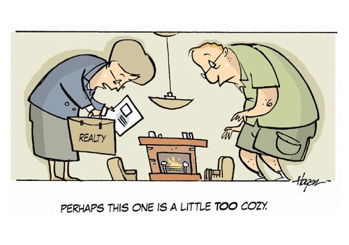 'Perhaps this one is a little TOO cozy.'