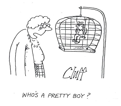'Who's a pretty boy?'