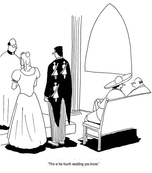 'This is his forth wedding you know.'