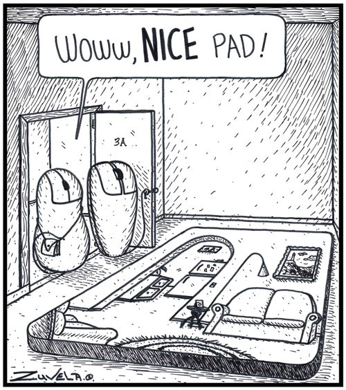 Female Computer Mouse: 'Woww, NICE Pad!' 