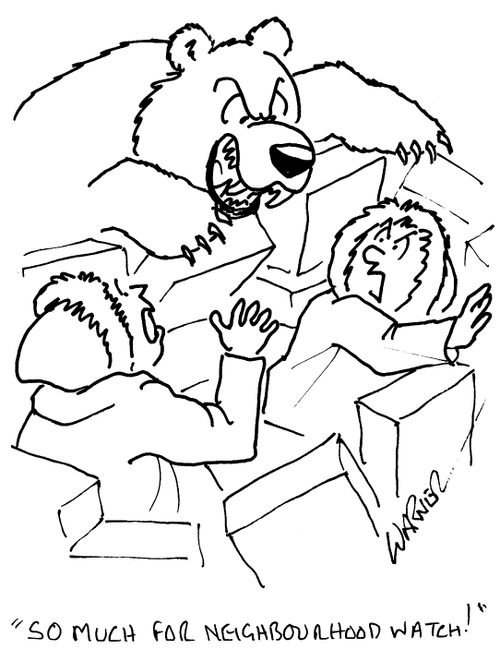 "So much for neighbourhood watch!"