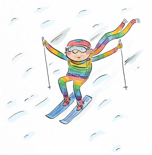 Rainbow Skier