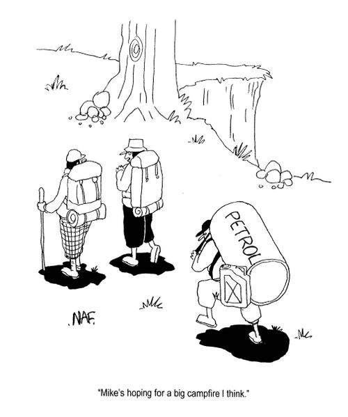 'Mike's hoping for a big campfire I think.'