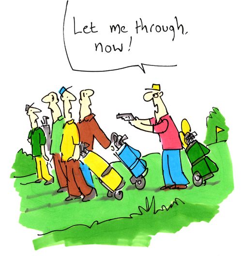 'Let me through now!'