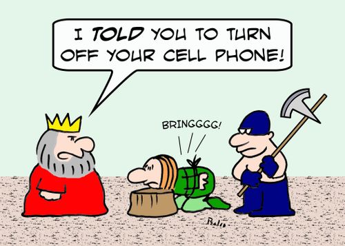 BRINGGGG!, 'I TOLD you to turn off your cell phone!'
