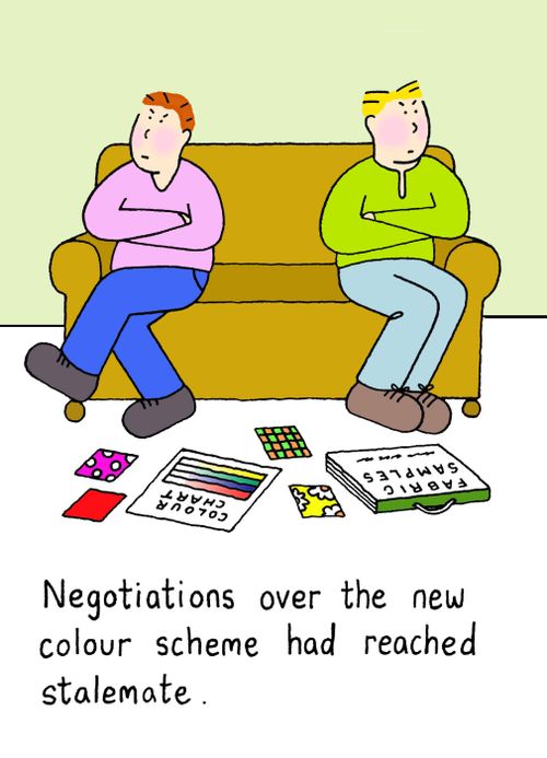 Negotiations over the new colour scheme had reached stalemate.