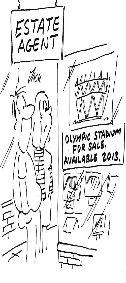 'Olympic stadium for sale available 2013.'