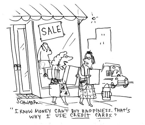 'I know money can't buy happiness. That's why I use credit cards.'