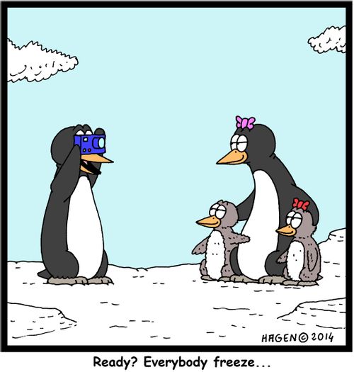 'Ready? Everybody freeze...'