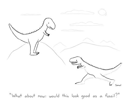 "What about now: would this look good as a fossil?"