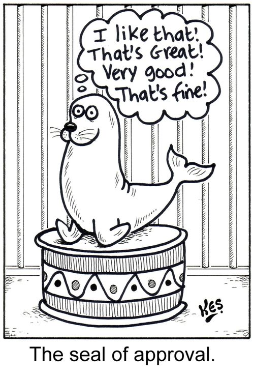The seal of approval.