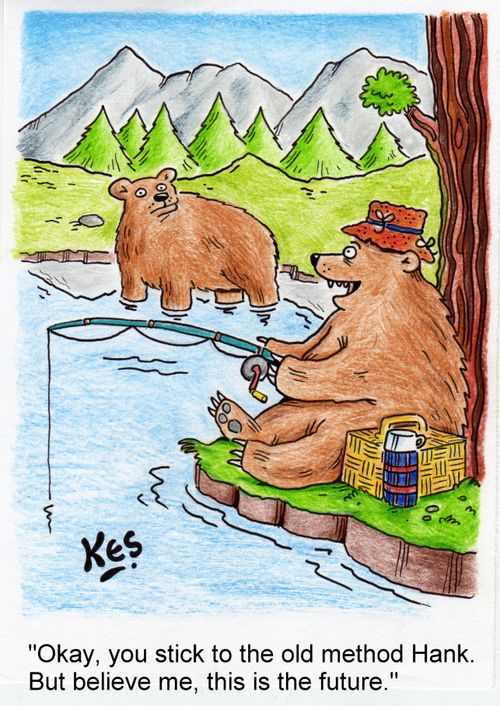 'Okay, you stick to the old method Hank. But believe me, this is the future.'