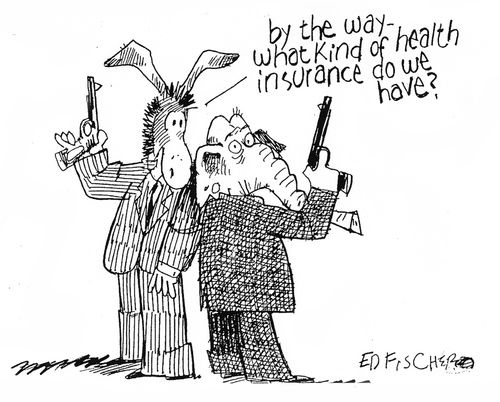 'By the way - what kind of health insurance do we have?'