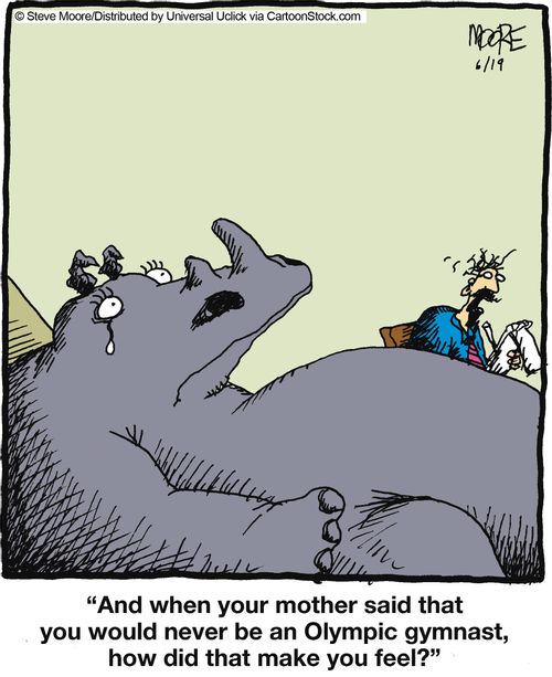 'And when your mother said that you would never be an Olympic gymnast, how did that make you feel?'